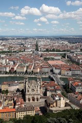 View of Lyon from the basilica of Fourvi&egrave;re