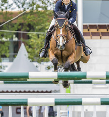Jinete saltando obstáculo