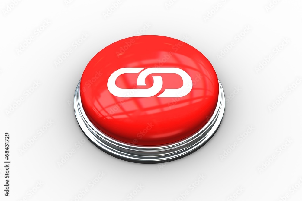 Poster Composite image of chain graphic on button