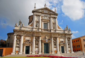 Fototapeta na wymiar Italy Ravenna Saint Mary in Porto basilica