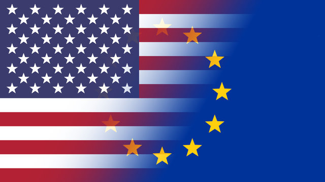 Flagge - USA Europa - 16 zu 9 - g926