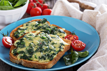 Spinach and cheese sandwich
