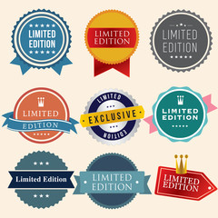 Limited Edition rubber stamp and badge label.