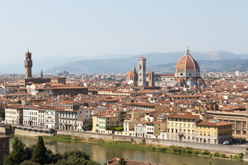 Fototapeta na wymiar Blick auf Florenz vom Piazzale Michelangelo