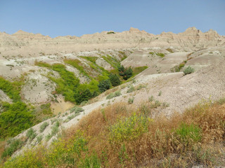 A scenic in the Badlands National Park, South Dakota.