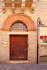 Italy, Ravenna, old medieval door