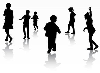 Children silhouettes