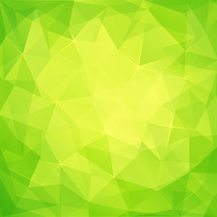Fototapeta na wymiar Abstract triangles green background