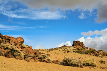 Landschaft in der Caldera Las Canadas auf Teneriffa