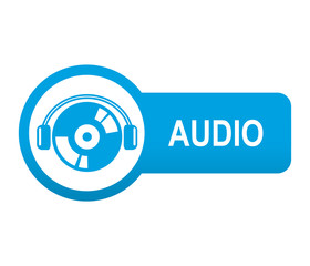 Etiqueta tipo app azul alargada AUDIO