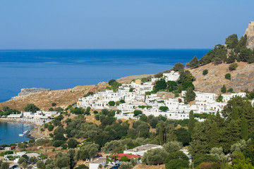 Obraz premium Lindos on island Rhodes
