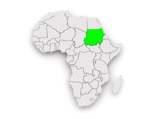 Map of worlds. Sudan.