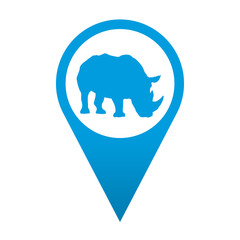 Icono localizacion simbolo rinoceronte