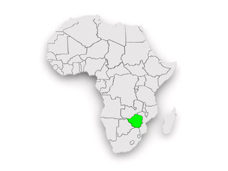Map of worlds. Zimbabwe.