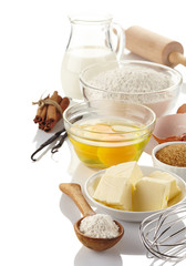 Ingredients for baking cake