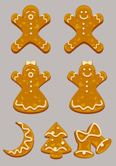 Set of gingerbreads