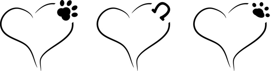 Hearts with paws © sidliks