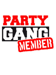 Party Gang Member Logo Design