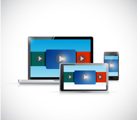 video presentation in electronics illustration