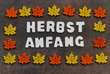 Herbstanfang