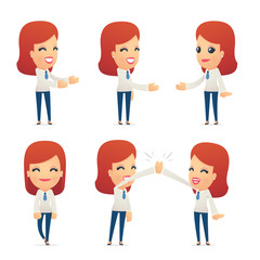 set of reception character in different poses