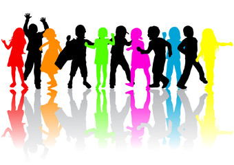 Children silhouettes