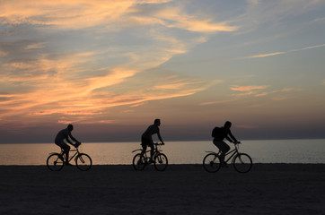 cycling trip to the beach