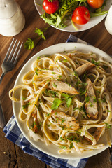 Homemade Fettucini Aflredo Pasta