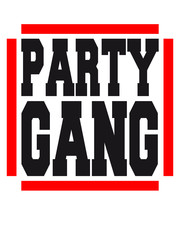 Cool Text Logo Design Party Gang