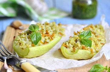 Baked zucchini.