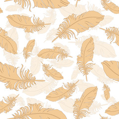 Plumage background seamless pattern vector.