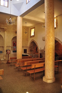 Inside the Church in Bar'am National Park, Israel