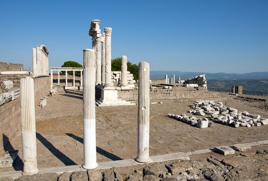 Temple of Trajan at Pergamos in Izmir, Turkey