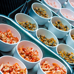 Mixed Seafood raw meat in British market