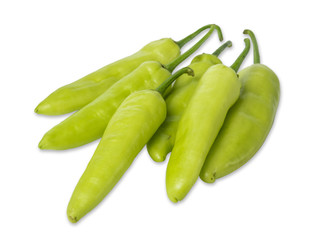 green pepper isolated a white background