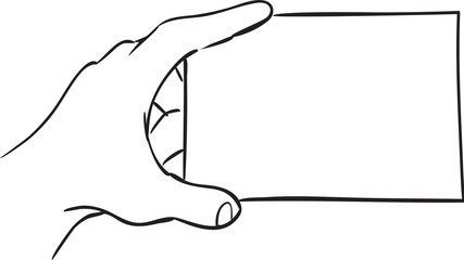 Hand Holding Blank Card