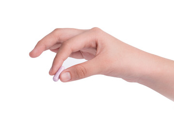 Drug capsule in hand
