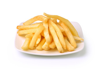 French fries on white plate