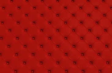 the red texture of the skin quilted sofa