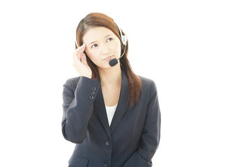 頭痛を訴えるオペレーター