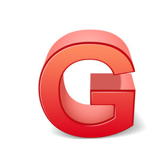 3d red letter G