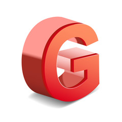 3d red letter G