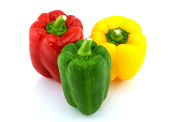sweet pepper on white background