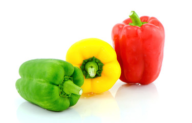 sweet pepper on white background
