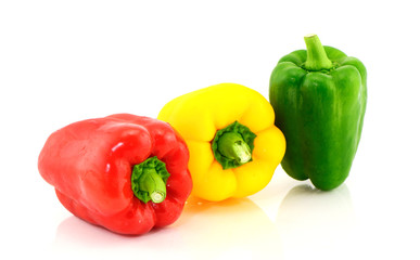 sweet pepper on white background