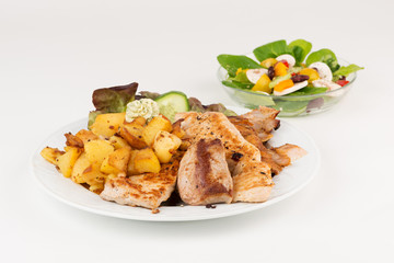 Grillteller, verschiedene Fleischsorten