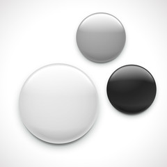 blank button badge template