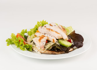 Salat mit Putenstreifen