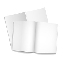 blank open books