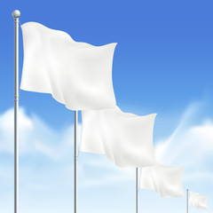 blank white flags